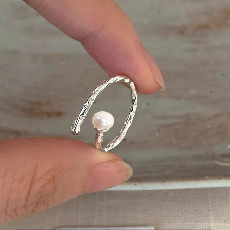 1g Weight Open Rings Classification Adjustable Ring Size 1 Piece Quantity Daily, Date Occasion 925 Sterling Silver Material Geometric Pattern All Seasons Season Women's Gender Simple Style, Classic Style Style 1 Piece 925 Sterling Silver Geometric Open Rings 7