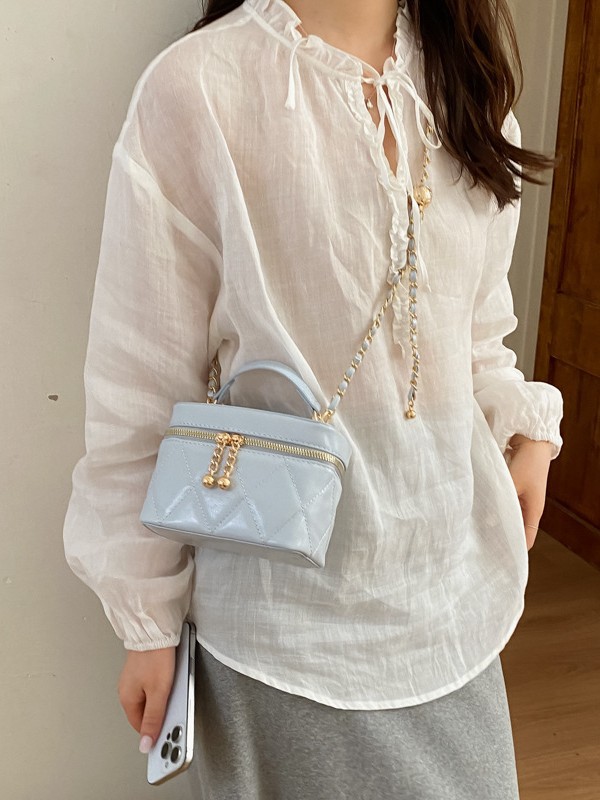 Bolsa de bordado de diamante para mujeres 2026 verano nuevo nicho de lujo de alta calidad bolso de caja de viaje ocio mochila de hombro image 3
