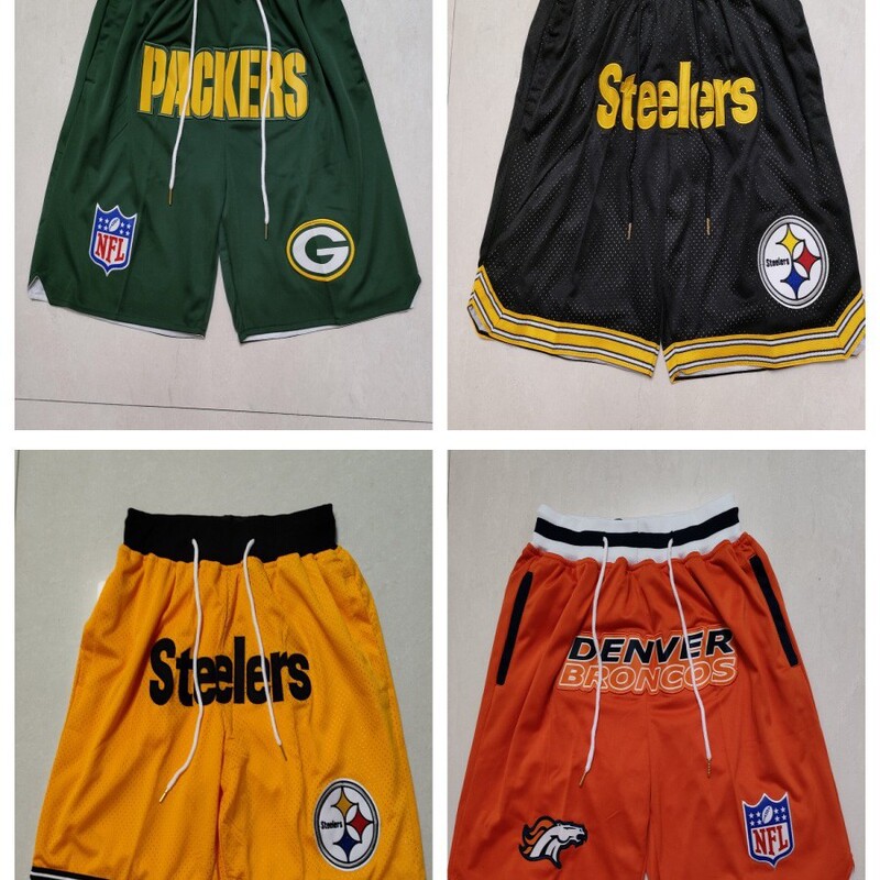 Nfl Foreign Trade Wholesale Large Size Loose Embroidered Sports Shorts Summer American Style Knee-Length Cross-Border Dropshipping