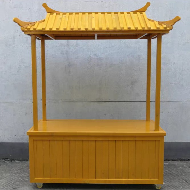 集市摊位车仿古手推车移动售货车户外夜市摆摊花车市集小吃车餐车