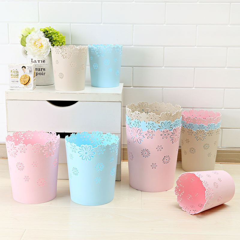 Round Paper Basket for Home Use, Plastic Bin Without Lid, Suitable for Kitchen, Bathroom, and Toilet, Available in Large, Medium, and Small Sizes Round Paper Basket for Home Use, Plastic Bin Without Lid, Suitable for Kitchen, Bathroom, and Toilet, Available in Large, Medium, and Small Sizes