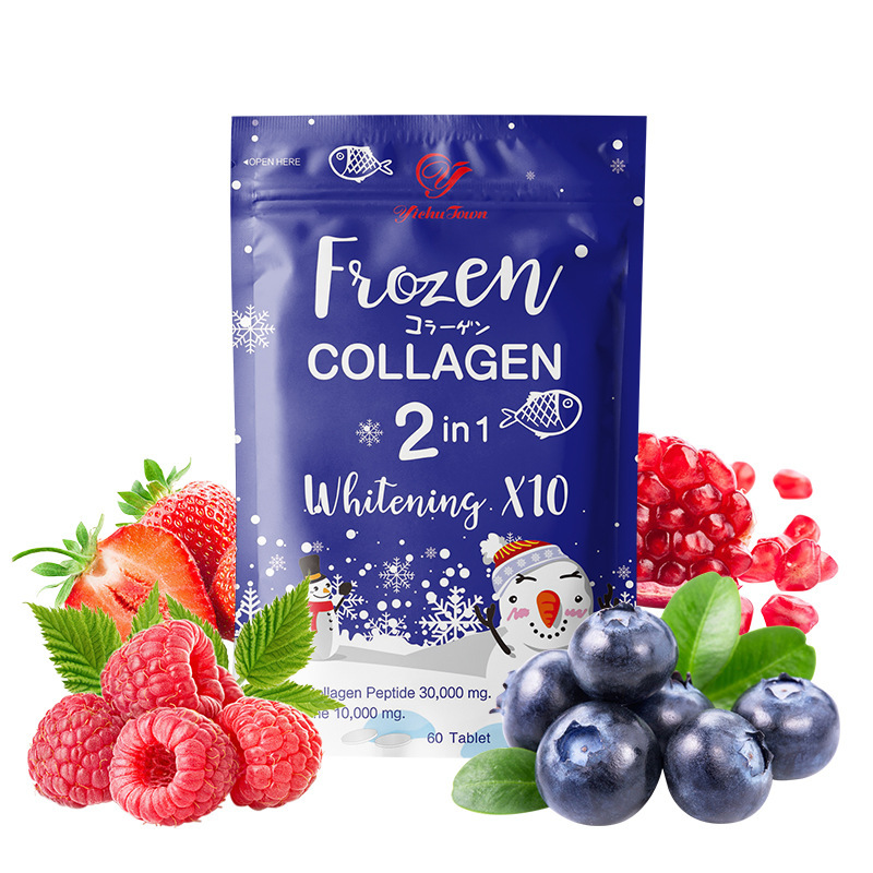 輸出ブルー雪だるま錠剤frozen detox fiberry 2in1ホワイト|undefined