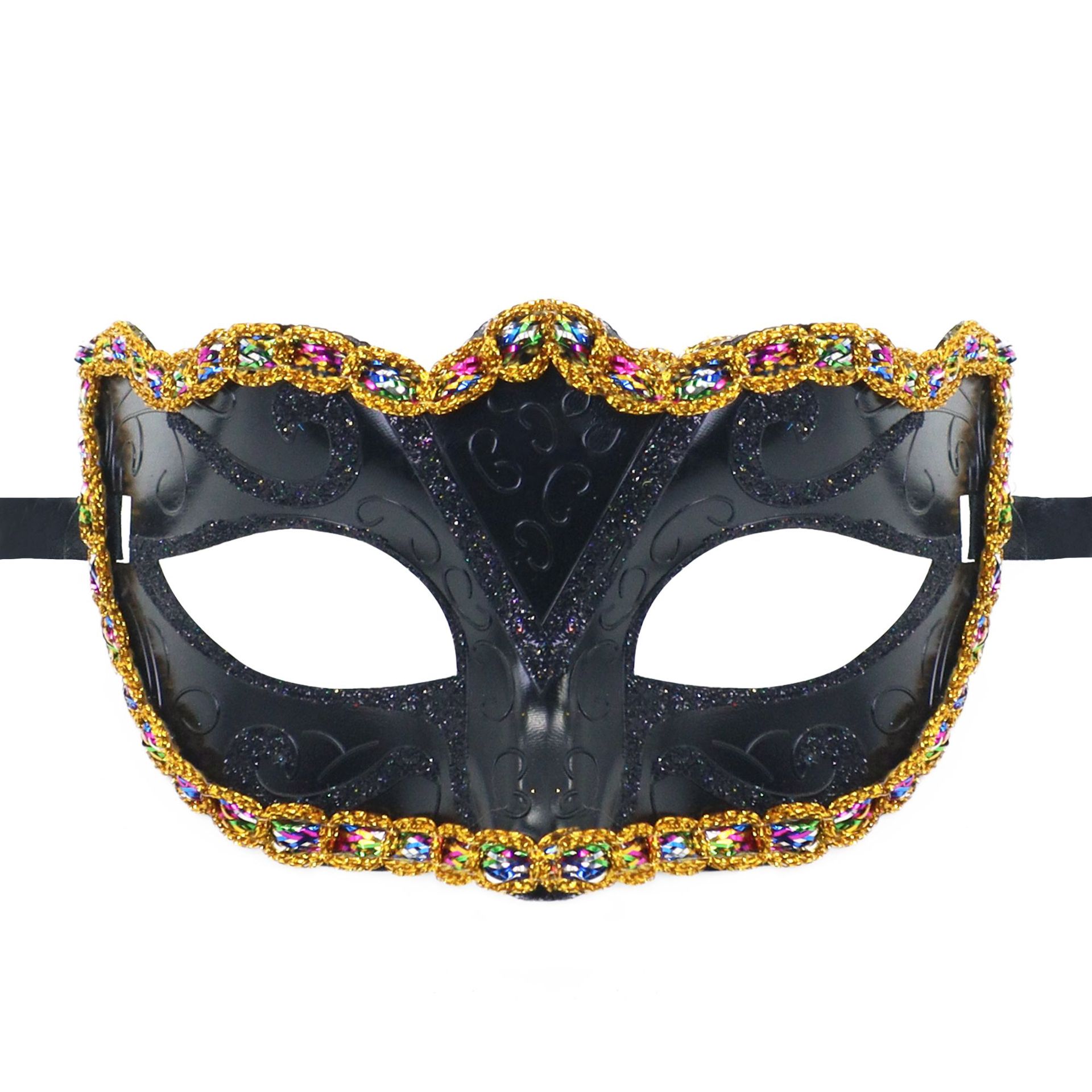 Amazon máscaras de fiesta de carnaval de venta caliente máscaras de baile unisex pintadas alrededor del borde de San Valentín
