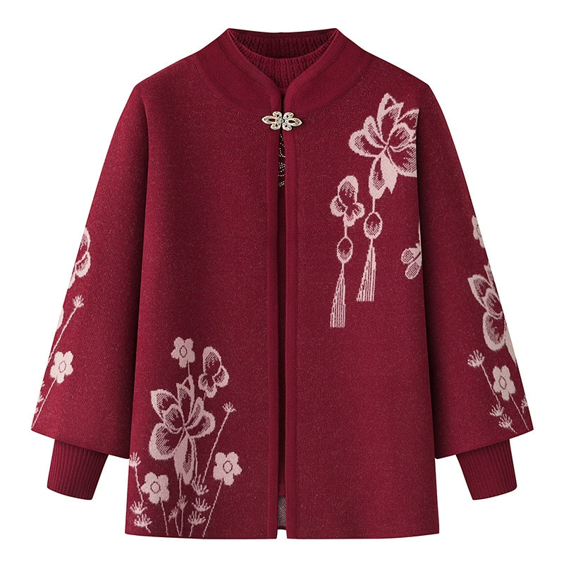 Средние и пожилые бабушки осенние и зимние вязаные свитера новый свитер из двух частей