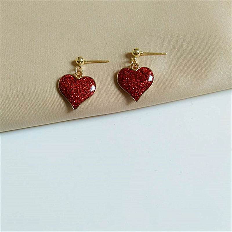 Fashion Heart Shape Alloy Plating Women's Drop Earrings 1 Pair display picture 4