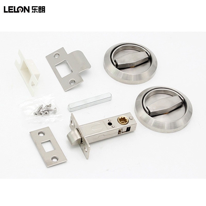 Cerradura de Puerta Invisible de Acero Inoxidable 304, Anillo de Tracción, Cerradura Redonda Empotrada, Manija Oculta en la Pared, Cerradura de Puerta Oculta para Pasillo