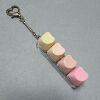 Four-button transparent shell-pink 19