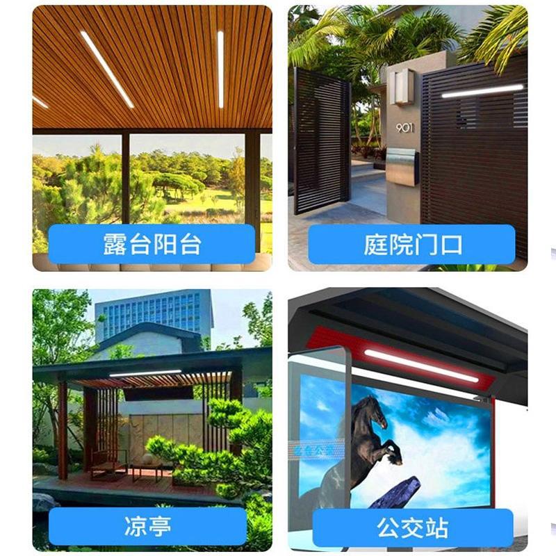 Tubo de lámpara solar T8 un remolque dos tubos de lámpara fluorescente domésticos caja de luz publicitaria al aire libre quiosco de periódicos impermeable oscuro iluminación automática