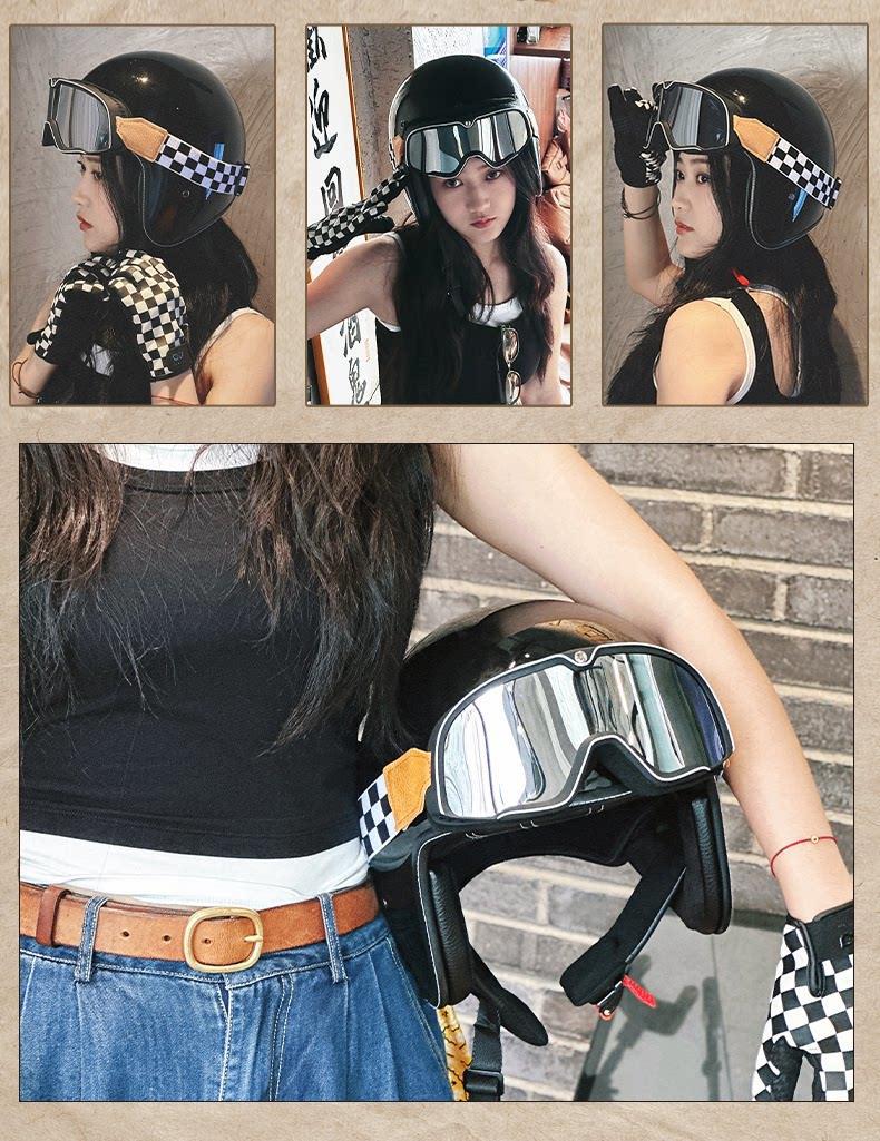 2026 New Model 3C Certified Retro 3/4 Safety Helmet for Motorcycles, Electric Vehicles, Unisex, All-Season Safety Helmet