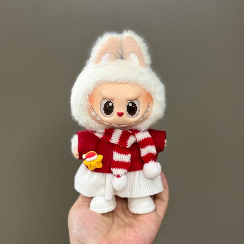 【衣類のみ】ラブブ labubu ベビー服 17cm ペンダント 1代目・2代目 ビニールぬいぐるみ 服セット|undefined