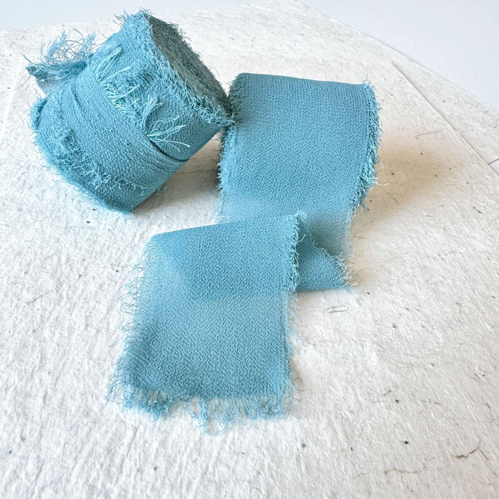 INS deshilachado gasa cinta ramo de la boda borla cinta arco decoración hilo de nieve tira de tela de seda