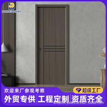 三聚氰胺门出口木生态门扇白烤漆强化MDFHDF超市谷仓门三聚氰胺门