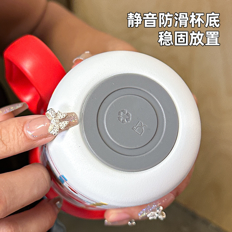 新款灿墨水杯水壶高颜值可爱不锈钢学生女生吸管杯冰霸杯保冷卡通|undefined