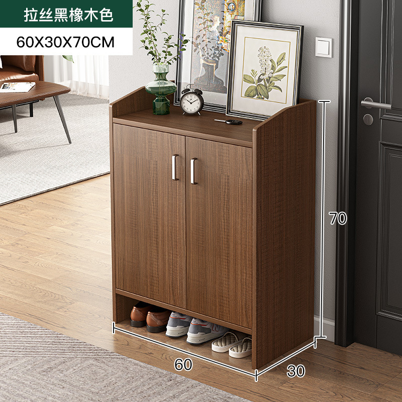 순수 브러시드 블랙 오크 2도어 서랍 없음 60CM-1x1x1cm-조립