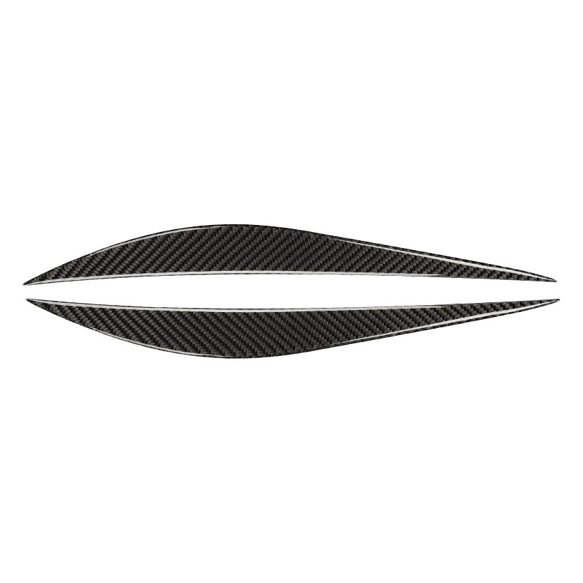 Adecuado para BMW Serie 3 5 serie modificado fibra de carbono lámpara ceja pegatinas decorativas F10 F30 E90 faro lámpara ceja modificación