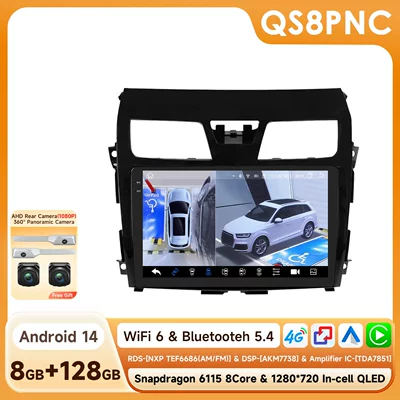 WIFI player, Nissan Teana, DVD Navigation - with-360-camera-8128g-wifi4g-version-qualcomm-6115-carplay-octa-core-10inch-suitable-for-2013-2018-nissan-altima