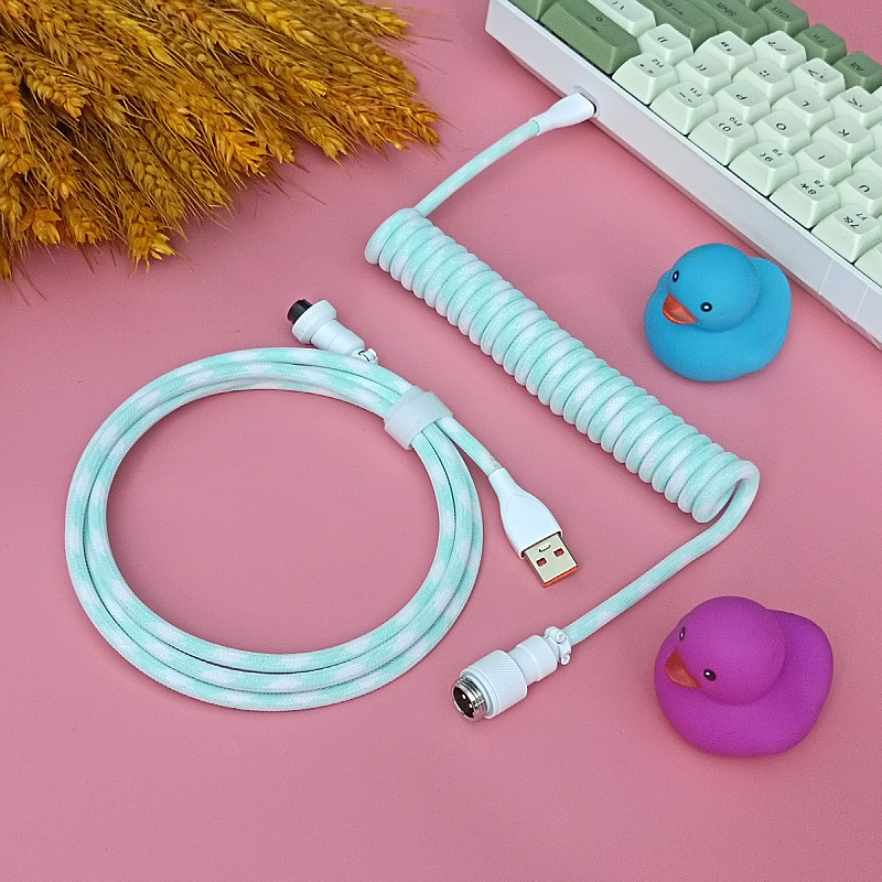 8K磁気軸メカニカルキーボードケーブル、航空プラグケーブル、スパイラルケーブル、スプリングケーブル、電源ケーブル、カスタマイズケーブル、ゲーム航空プラグケーブル|undefined