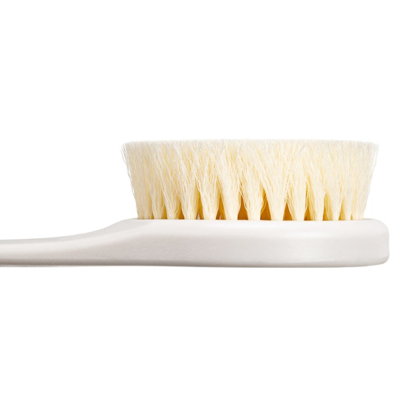 Estilo japonés no impreso cepillo de baño buen producto manivela baño cepillo baño nuevo mango curvado masaje cepillo entrega de una sola pieza