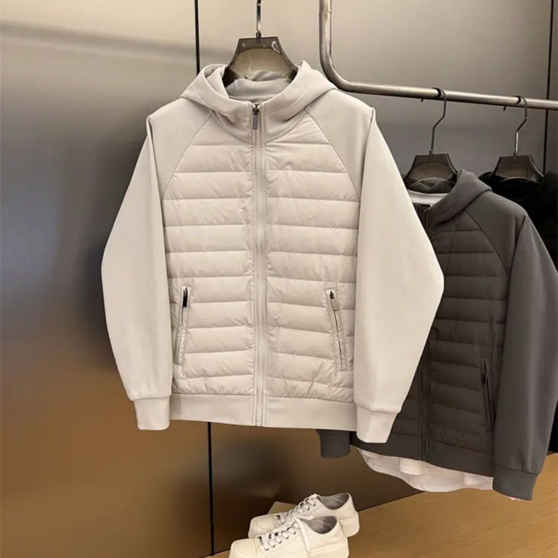 女外套秋冬季寬鬆拼接加棉加厚時尚百搭棉服純色休閒連帽情侶上衣