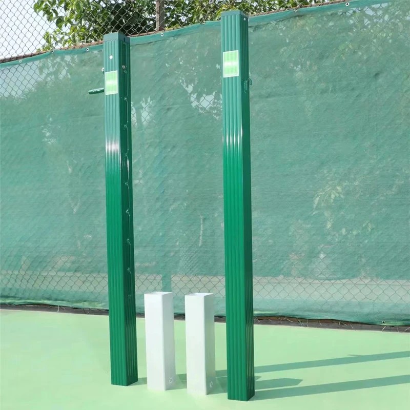 预埋式网球柱地埋式直插式铝合金材质网球场比赛中柱中心网柱网架