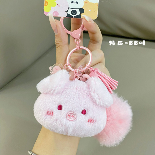 ぬいぐるみのかわいいアクセサリーのぬいぐるみのペンダント卸売りのおもちゃの子供のかばんの漫画の子供の鍵は子供の機械をつかみます。