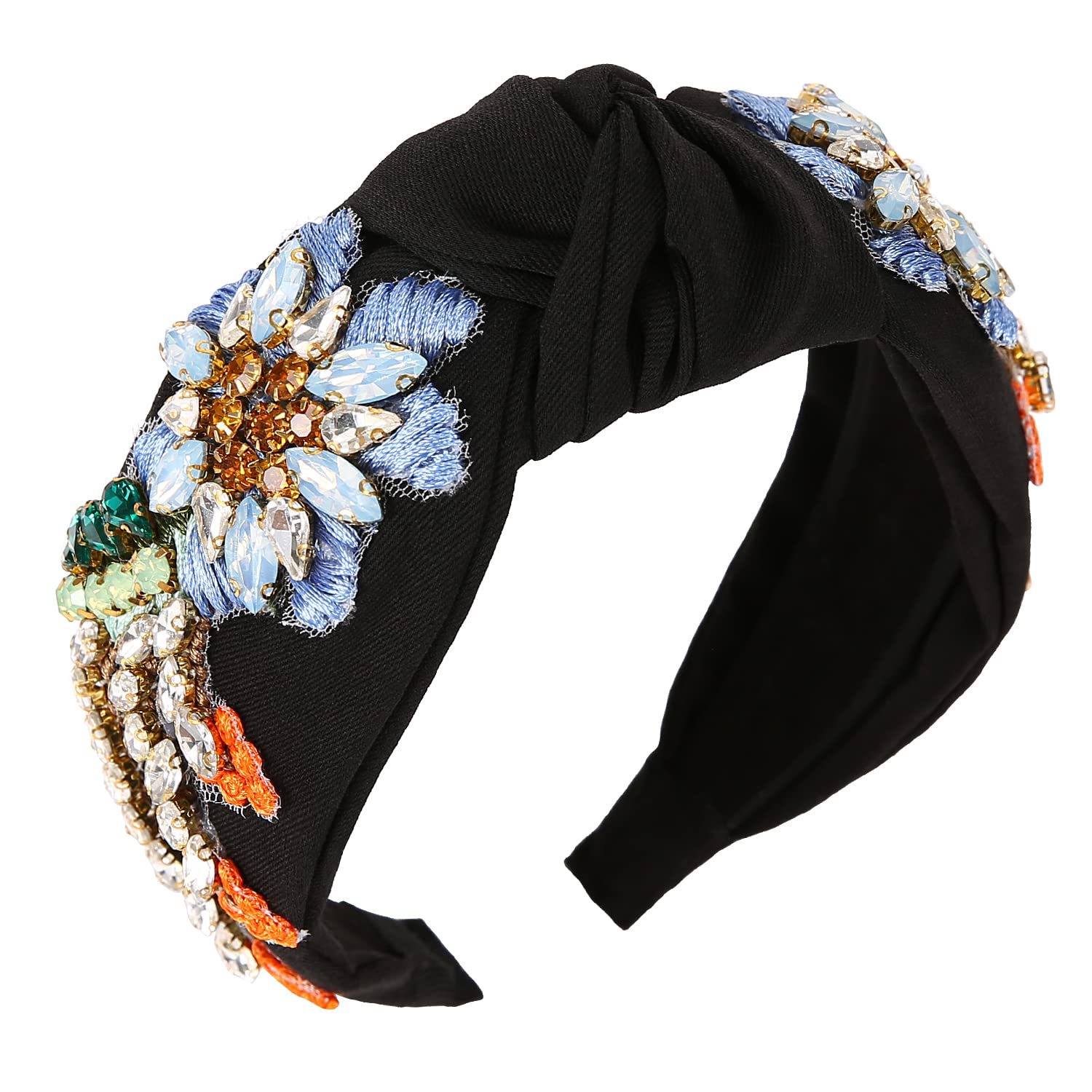 Hair Band Hair Accessories Type Fashion Plaid Flower Cloth Rhinestone Hair Band 1 Piece
