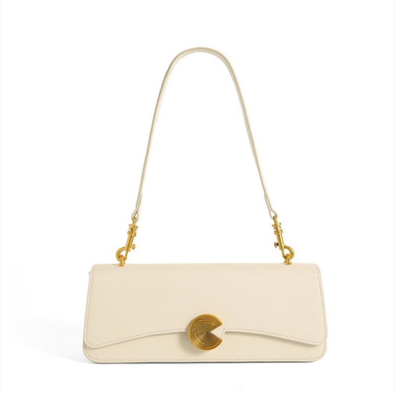 Genuine Leather Underarm Bag 2026 New Arrival Luxury Handheld Baguette Bag Women's Niche Crossbody Leather Shoulder Bag - Thumbnail 5