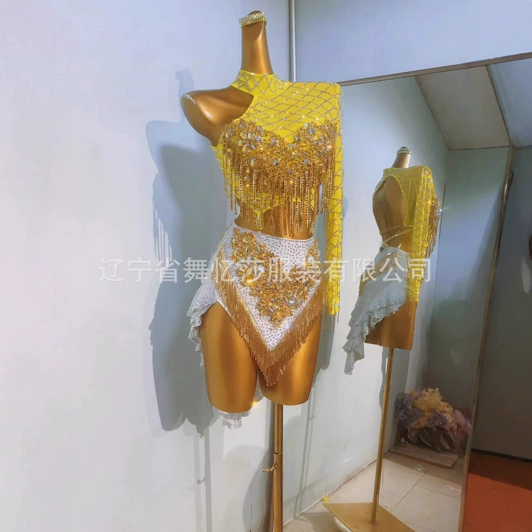Новые профессиональные костюмы для латиноамериканских танцев 2025 года для подростков и взрослых, соревновательные костюмы, наряды для тренировок и выступлений с пайетками, костюмы для экзаменов по искусству.