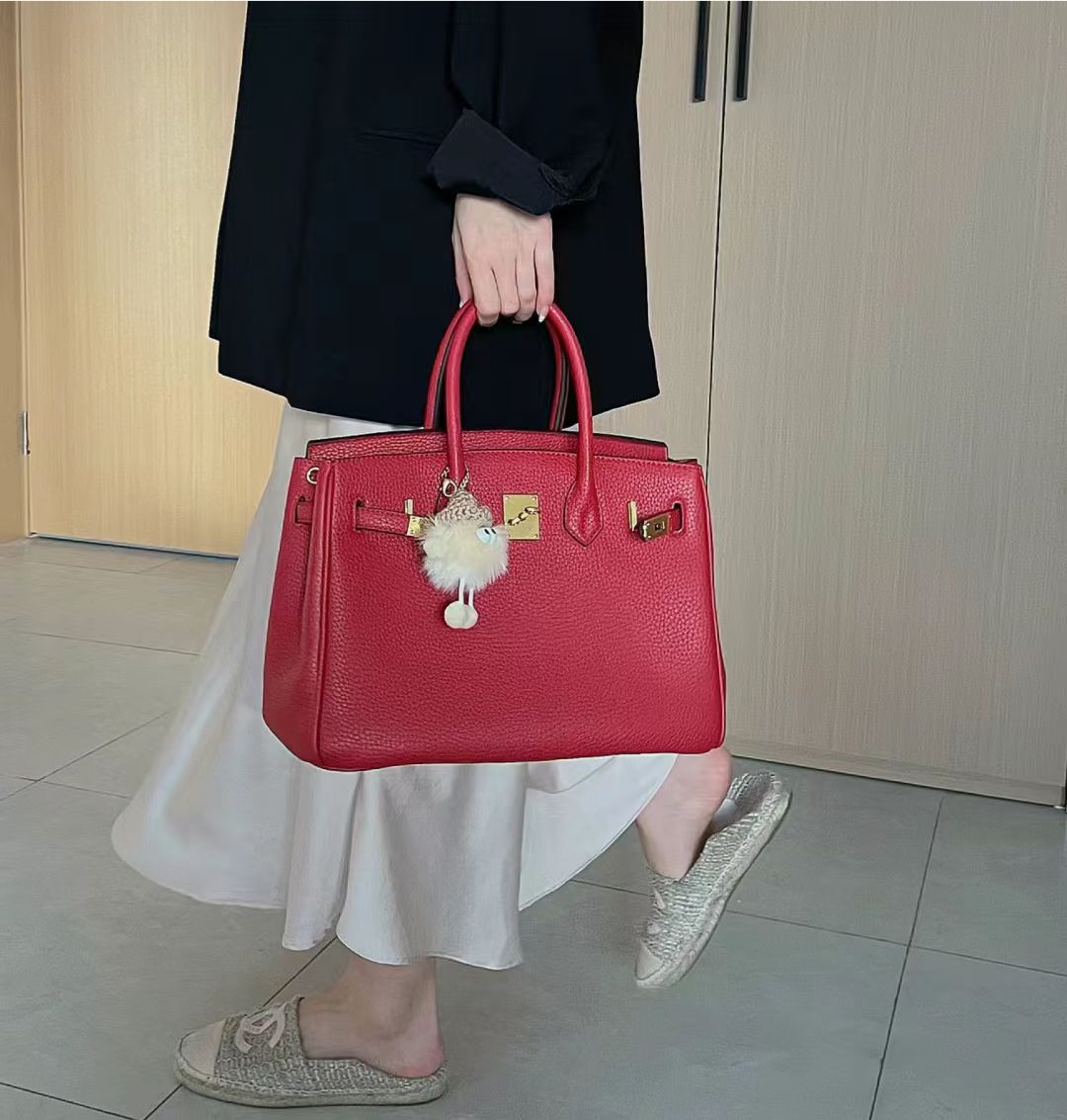 2023 nueva primera capa de piel de vaca patrón de Litchi bolsa de platino patrón de cocodrilo bolso de las mujeres hombro portátil crossbody Kelly bolso de mano