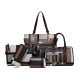 Cross-border Women's Bag 2023 New Fashion Shoulder Crossbody Women's Bag Six-piece Set Mother Bag Large Capacity Women's Bag Wholesale
