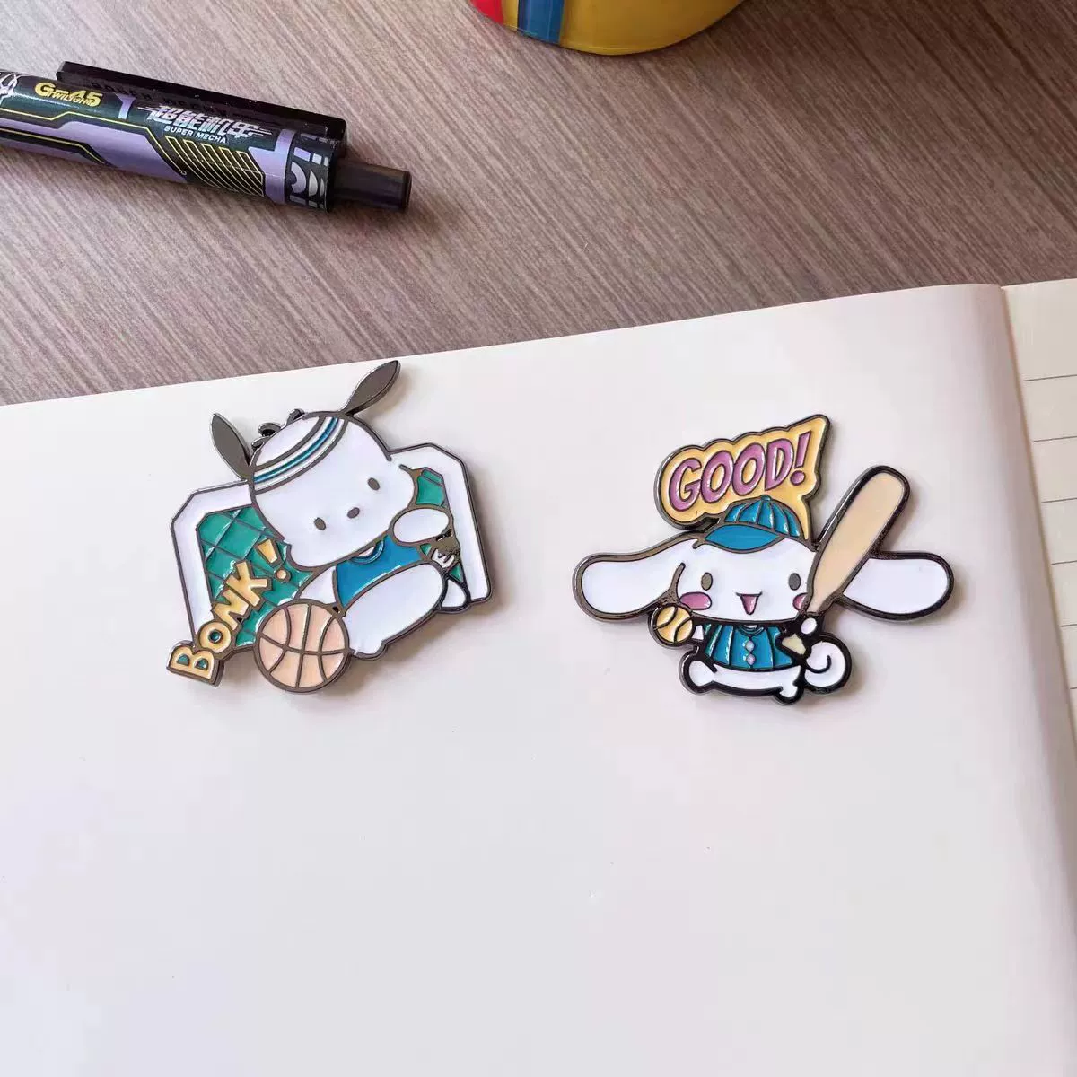 Брошь (Sanrio) Cute Cartoon Metal Badge, цинковый сплав, 6.3×5.27 см, 13 г, детский аксессуар