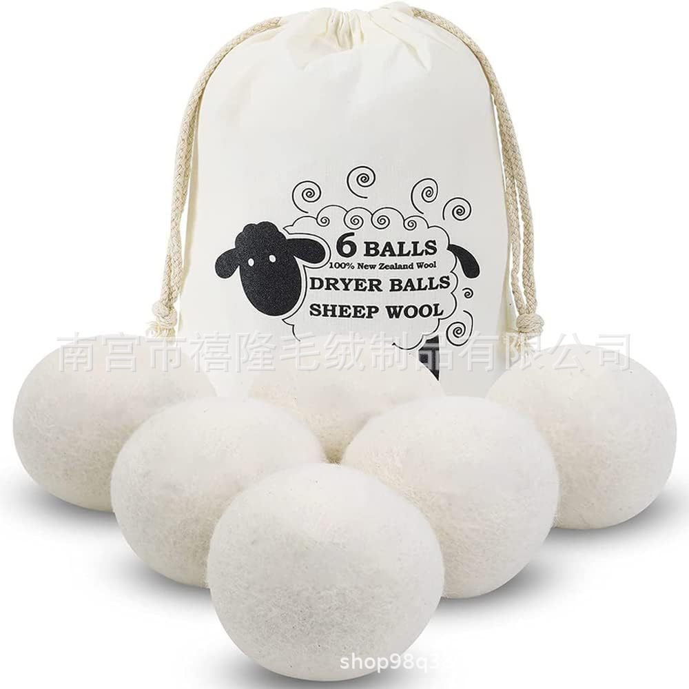 Bolas de lana anti-enredos para secar la ropa en casa, bolas de fieltro de lana antiestáticas para secadora.