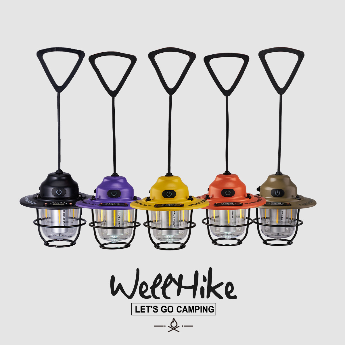 Mini lámpara de camping ultra-larga resistencia lámpara de dosel retro lámpara de camping tienda al aire libre lámpara colgante lámpara de cono de pino