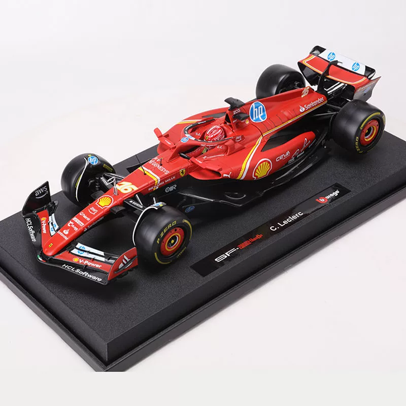 Модель автомобиля 2024 Ferrari SF24 F1 масштаба 1:18 Rachelle 16 сплав