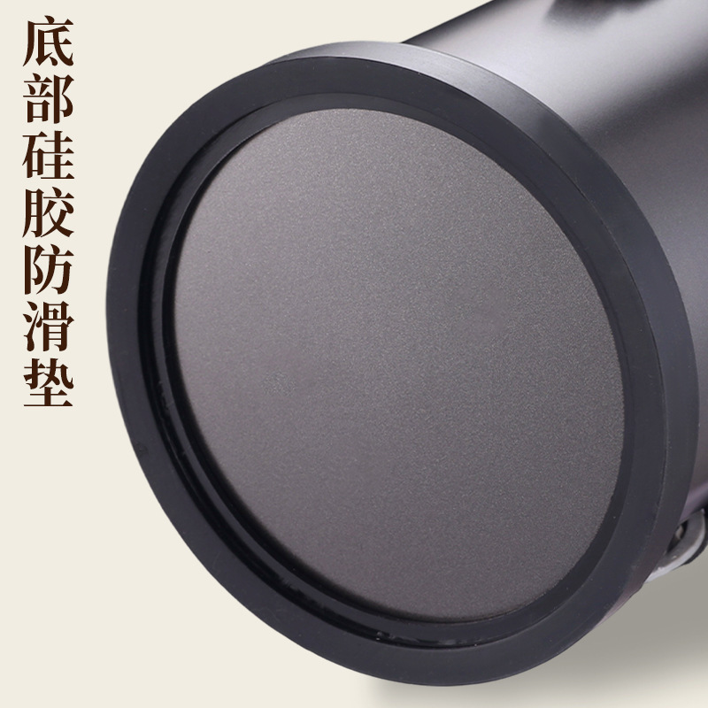 亚马逊简约不锈钢圆形咖啡敲渣桶防滑吧台咖啡机废渣回收桶粉渣桶|undefined