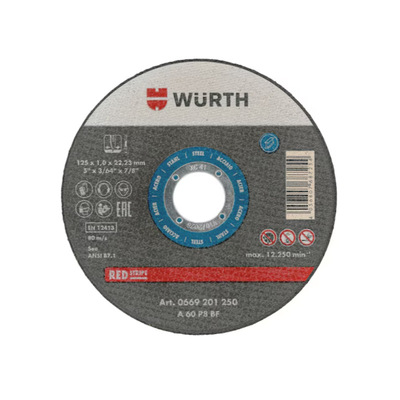 伍尔特WURTH0669201050REDSTRIPE系列碳钢切割片-105X1.0X16.0MM