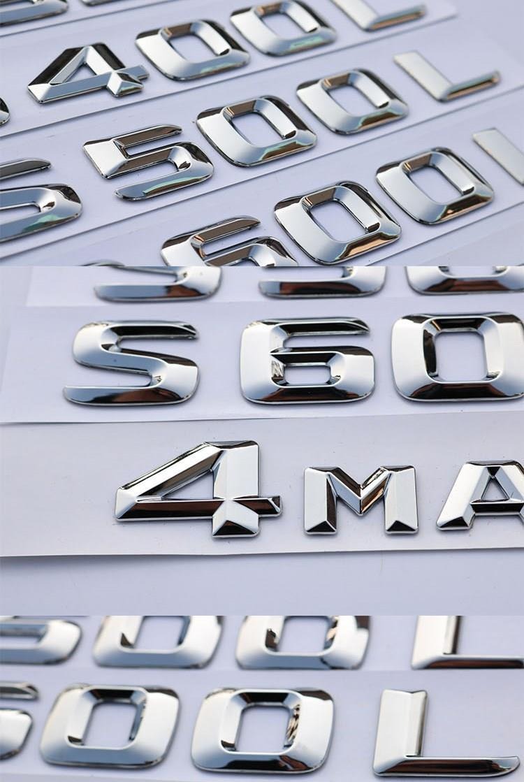 Mercedes-Benz S-Class S320L S350 S400L S500 S450L Modified Car Logo Alphanumeric Rear Tail Logo