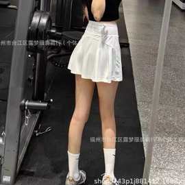 LULU原标运动短裙半身裙女冰丝裙安全裤防晒裙瑜伽羽毛球裙子美腿