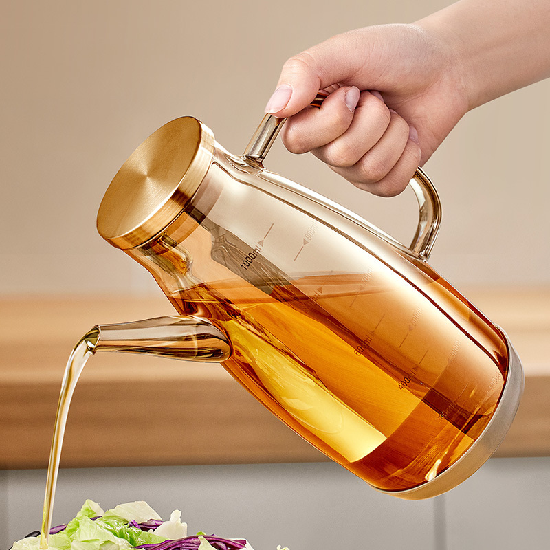 Glass oil pot Kitchen household non -hanging oil bottle soy sauce…