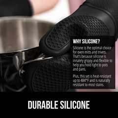 Cross-border kitchen tools oven microwave heat-resistant gloves square insulating mat honeycomb gloves silicone baking gloves