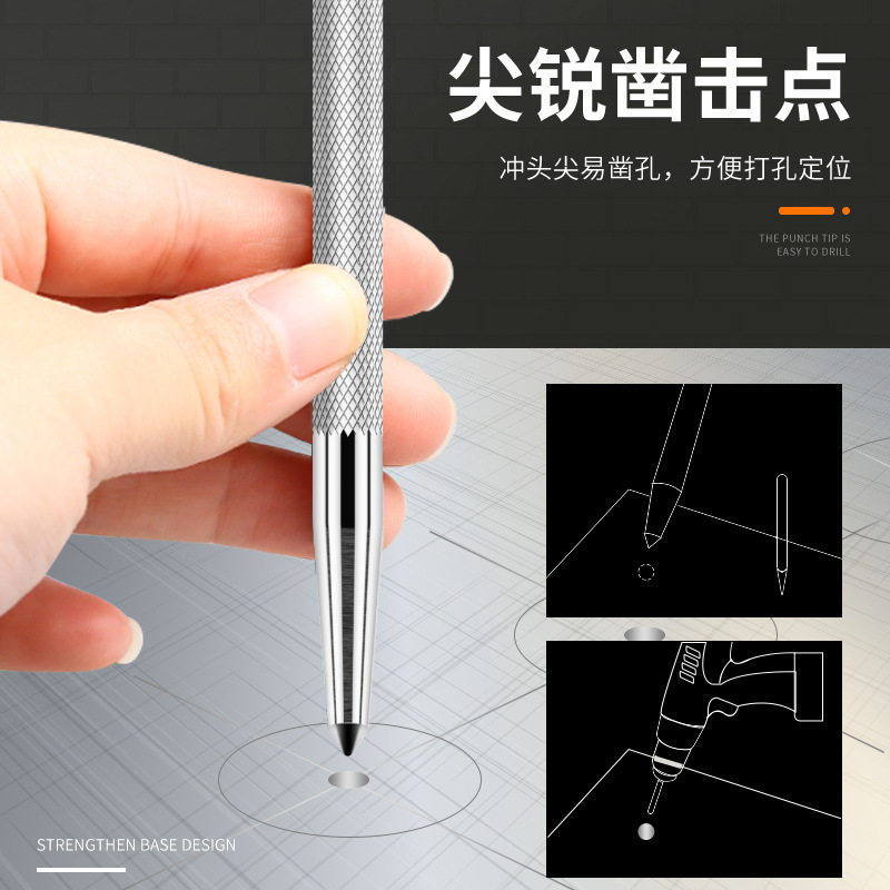 Punzón central de alta dureza punzón cónico punzón de muestra punzón de posicionamiento central de perforación punzón de aleación punzón octogonal