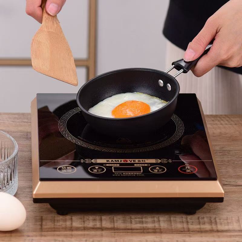 麦饭石不粘锅早餐锅煎锅蛋饺锅家用炒锅迷你小铁锅牛排锅煎蛋神器|undefined