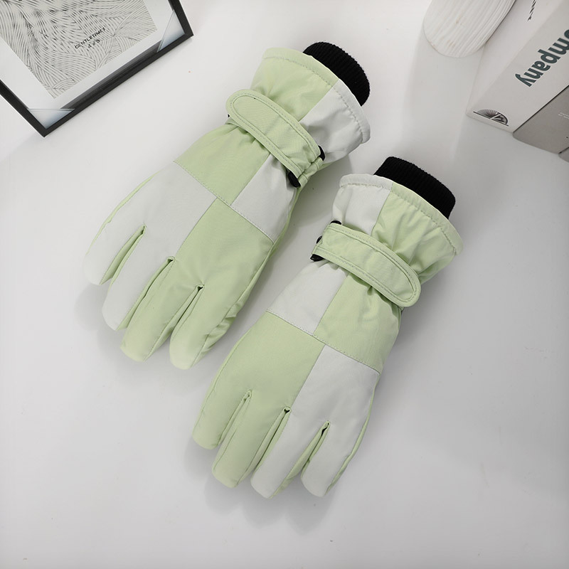 Guantes de esquí de invierno engrosados impermeables hombres y mujeres forrados de lana engrosada antideslizante a prueba de frío ciclismo pantalla táctil guantes calientes