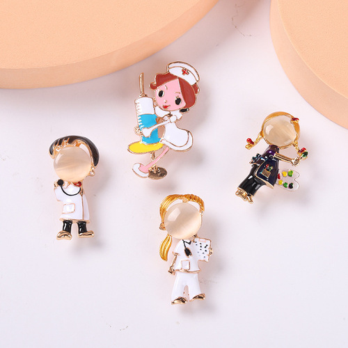 Cross-border foreign trade best-selling medical device set creative irregular pin accessories alloy badge wholesale