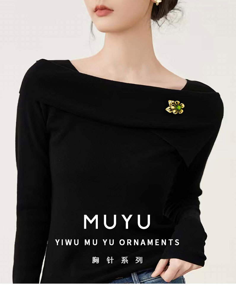 中古风优雅花朵胸针复古文艺气质花卉别针旗袍配饰小众