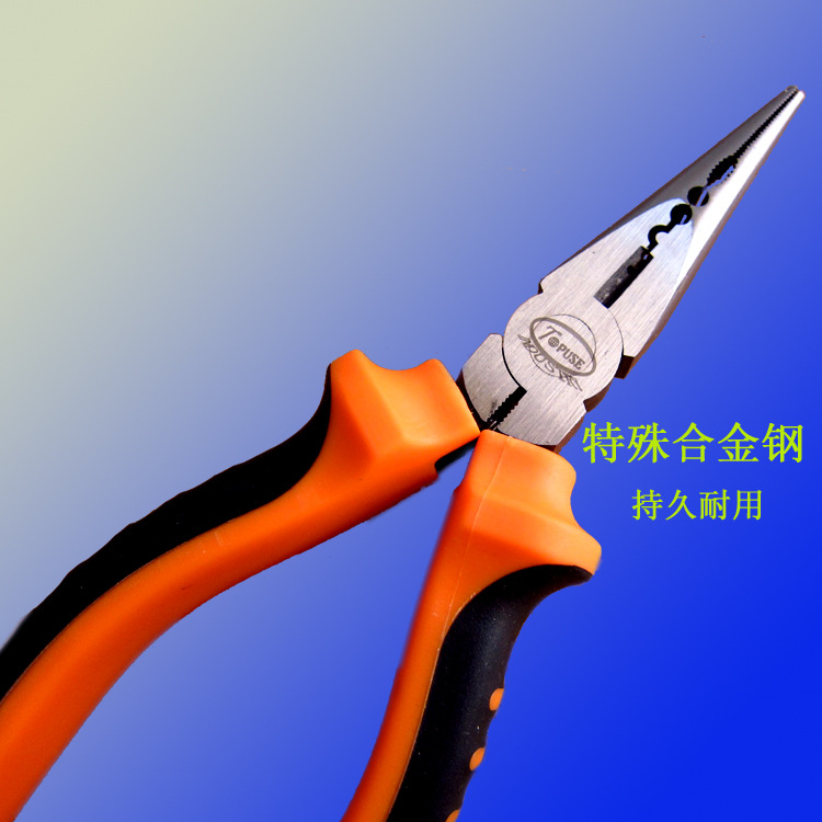 特博士高档多功能尖嘴钳子 耐剪铬钒钢6寸尖咀钳