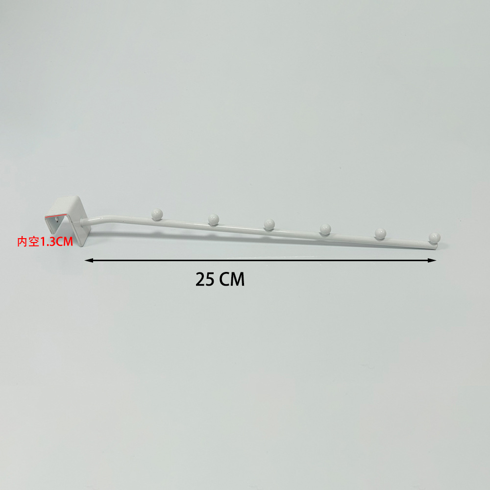 金属铁制方管扁管挂勾服饰店饰品店店手机配件挂钩卡1.3CM管