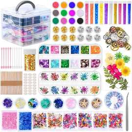 diy环氧树脂水晶滴胶字母硅胶耳环吊坠硅胶模具套装 干花金箔亮片