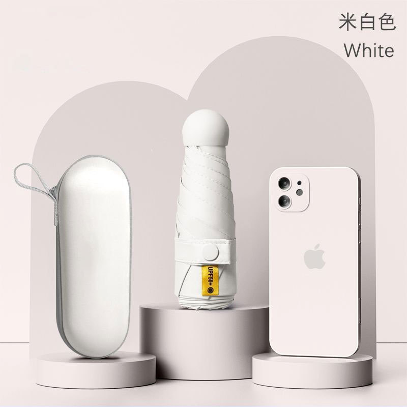 Paraguas plegables protector solar anti-ultravioleta mini paraguas sol sol y lluvia doble propósito grueso sombrilla portátil sombrilla de viento sombrilla