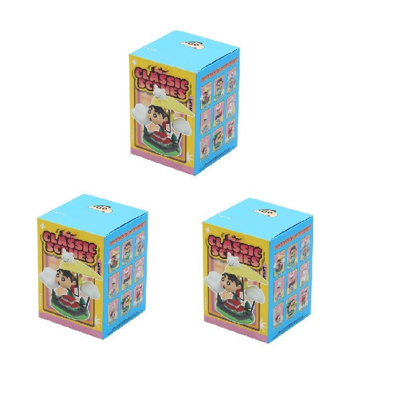Figura coleccionable de Crayon Shin-chan, serie clásica de caja sorpresa, muñeco decorativo de escritorio, regalo creativo